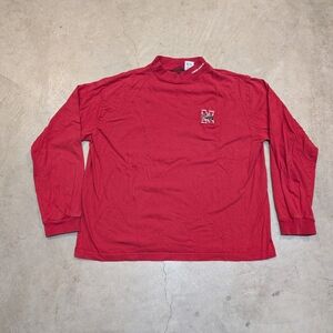 VTG Nebraska Corn Huskers Women's L Long Sleeve Shirt Red NCAA